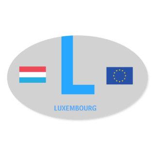Luxembourg* Euro-Oval Sticker