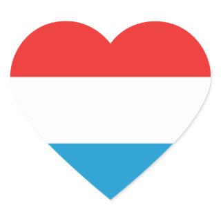 Luxembourg Flag Heart Sticker