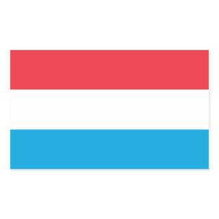 Luxembourg/Luxembourger Flag Rectangular Sticker