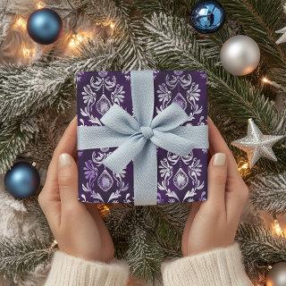 Luxurious Purple and Silver Christmas Pattern  Sheets