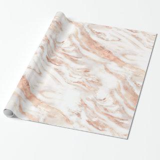 Luxury Chic Copper Rose Gold Foil Marble