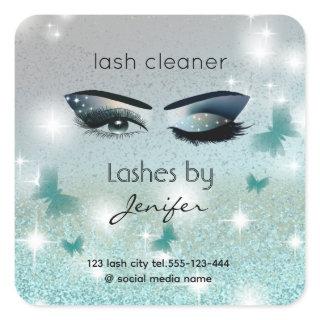 Luxury glittery wink lash extension lash  square sticker