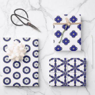 Luxury Nautical Sapphire Blue & White Patterned   Sheets