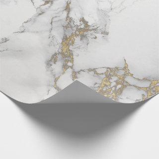 Luxury White Gold Gray Carrara Marble Stone VIP