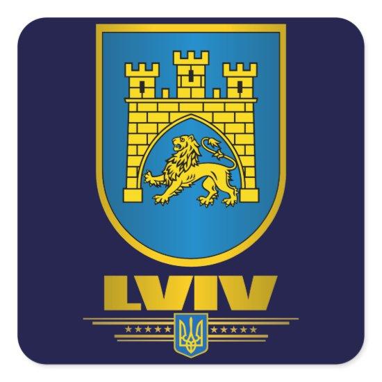 Lviv COA Square Sticker
