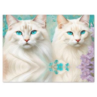 Lynx Point Siamese Portrait Art Tissue Paper
