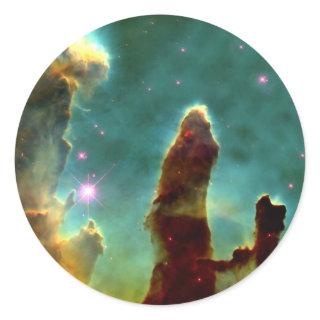 M16 Eagle Nebula or Pillars of Creation Classic Round Sticker