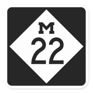 M-22 (Michigan highway) Square Sticker