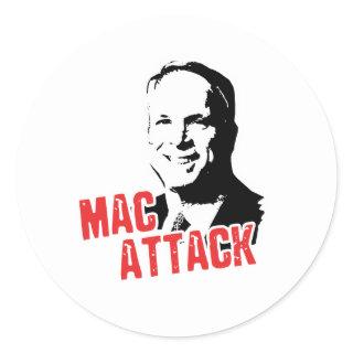MAC ATTACK T-SHIRT CLASSIC ROUND STICKER