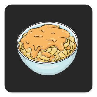 Mac n cheese square sticker