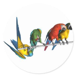 Macaw Parrot Classic Round Sticker