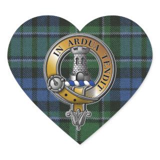 MacCallum Tartan & Badge Heart Sticker