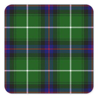 MacDonald tartan green blue plaid Square Sticker