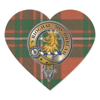 MacGregor Tartan & Badge Heart Sticker