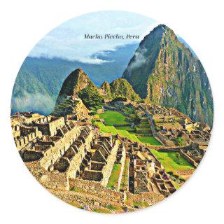 Machu Picchu, Peru Classic Round Sticker