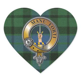 MacKay Tartan & Badge Heart Sticker