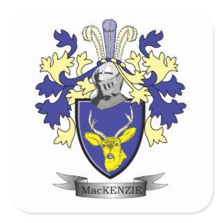 MacKenzie Family Crest Coat of Arms Square Sticker