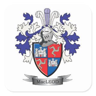 MacLeod Family Crest Coat of Arms Square Sticker