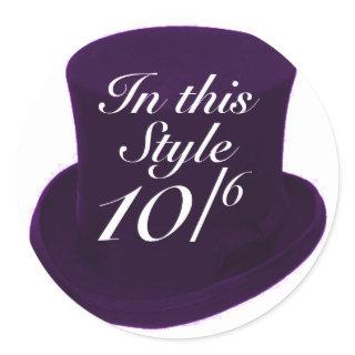 Mad Hatter - Purple Classic Round Sticker