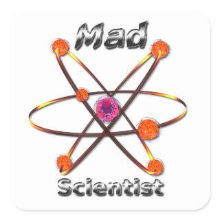 Mad Scientist Square Sticker