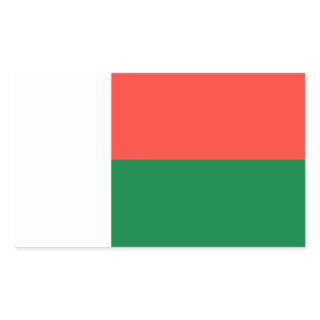 Madagascar Rectangular Flag Sticker