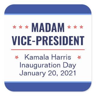 Madam Vice-President Kamala Harris Inauguration Square Sticker