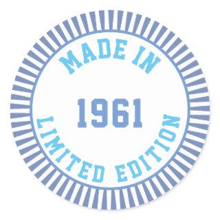 Made in 1961 classic round sticker