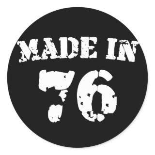 Made In 1976 Classic Round Sticker