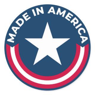 Made in America Classic Round Sticker