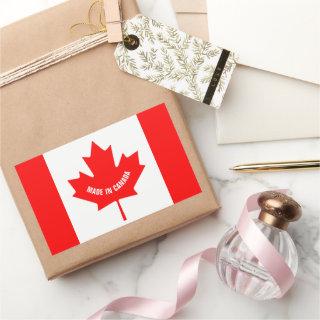 Made in Canada Stickers with Canadian flag
