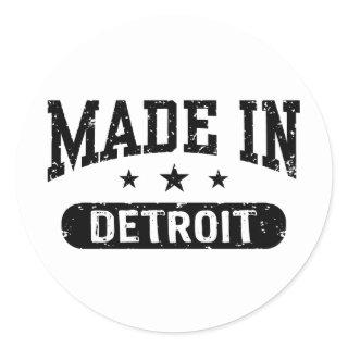 Made In Detroit Classic Round Sticker