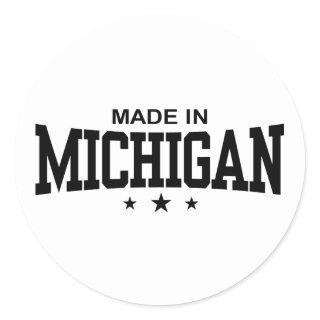 Made In Michigan Classic Round Sticker
