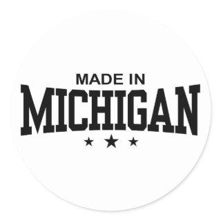 Made In Michigan Classic Round Sticker