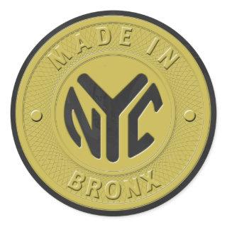 Made In New York Bronx Classic Round Sticker