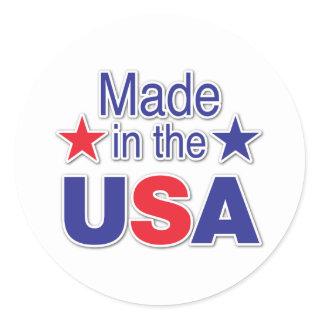 Made in the USA Classic Round Sticker