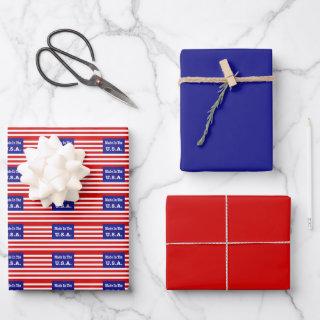Made In The USA Red White And Blue American Flag  Sheets