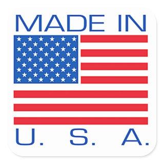 Made in USA Square Sticker