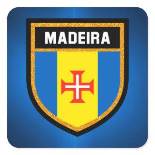 Madeira  Flag Square Sticker