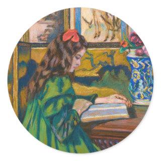 Madeleine Reading | Armand Guillaumin Classic Round Sticker