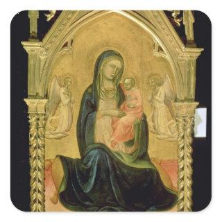 Madonna and Child, 1400 Square Sticker