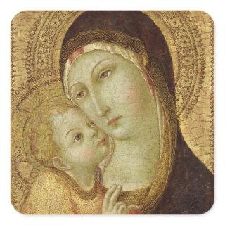 Madonna and Child 2 Square Sticker