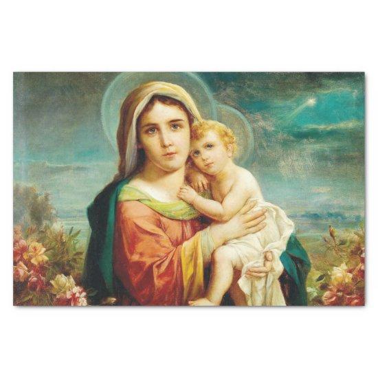 Madonna and Child by Hans Zatzka Tissue Paper