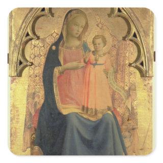 Madonna and Child, central panel of a triptych Square Sticker