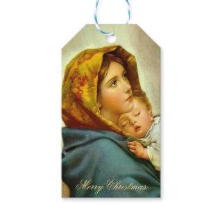 Madonna & Child Catholic Religious Christmas Gift Tags