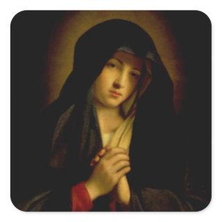 Madonna in Sorrow Square Sticker
