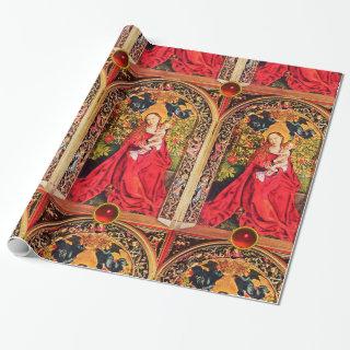 MADONNA OF THE ROSE BOWER ,RED RUBY GEMSTONES