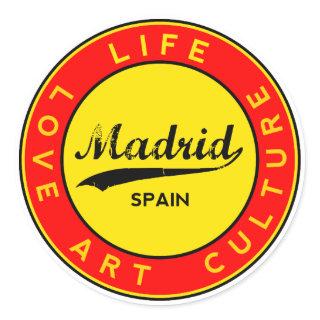 Madrid Classic Round Sticker