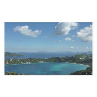 Magens Bay, St. Thomas Beautiful Island Scene Rectangular Sticker