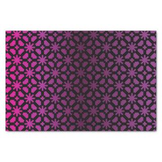 Magenta And Black Op Art Geometric Pattern Tissue Paper