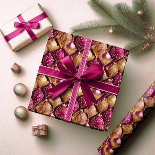 Magenta Gold Christmas Pattern#12 ID1009